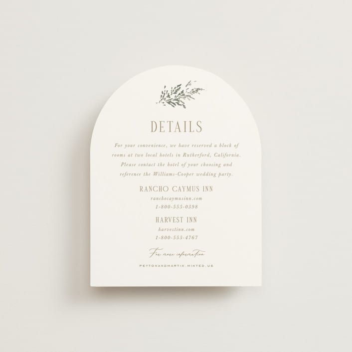 "Sprigs of Joy" - Direction Cards in Pearl by Leah Bisch - Front
