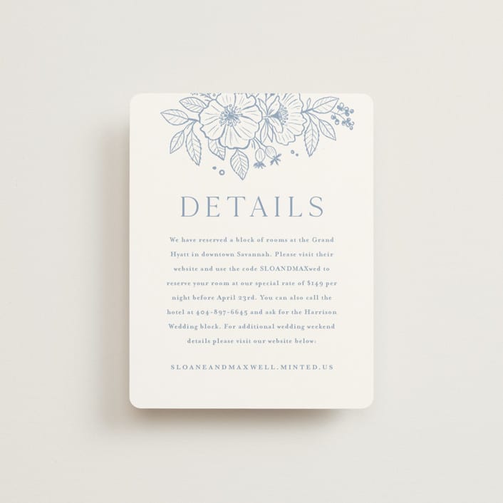 "Wild Roses" - Direction Cards in Nova by Kristen Smith - Front