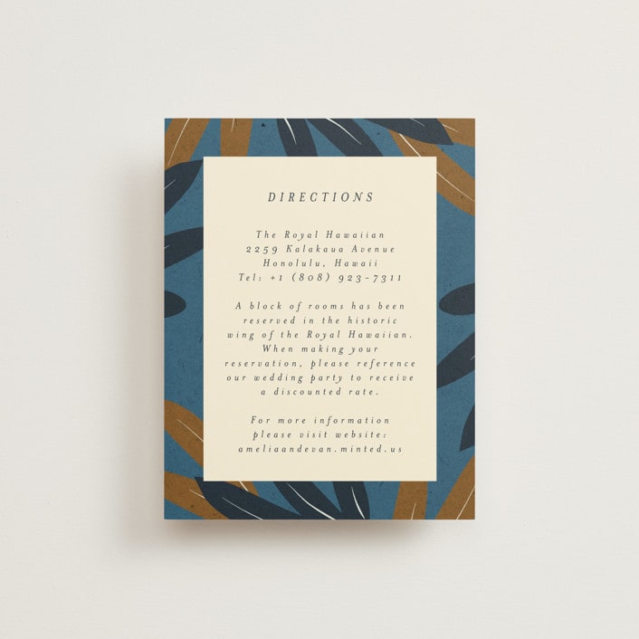 "Tropical Sonata" - Direction Cards in Hawaii by Ani Somi - Front
