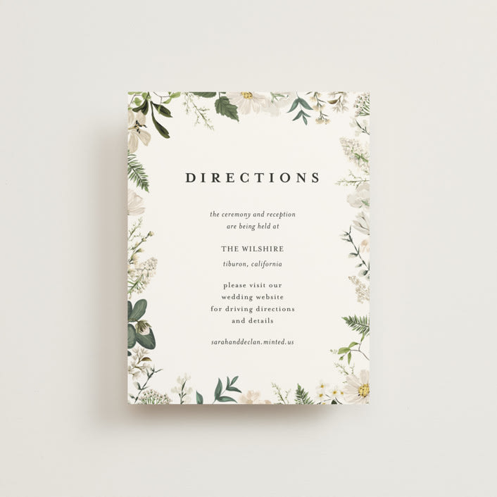 "Lilac Bloom" - Direction Cards in Opal by Susan Moyal - Front
