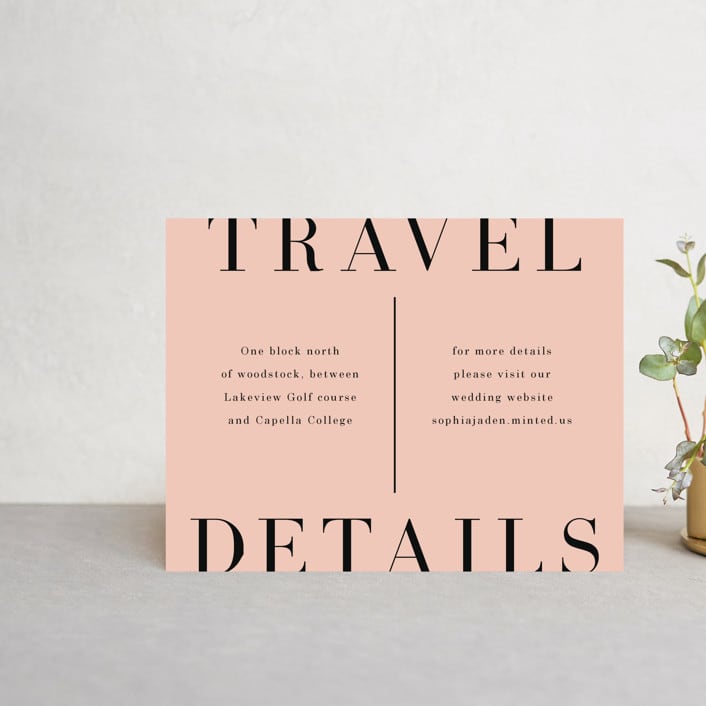 "Magazine Serif" - Direction Cards in Sand Dunes by Elly - Front