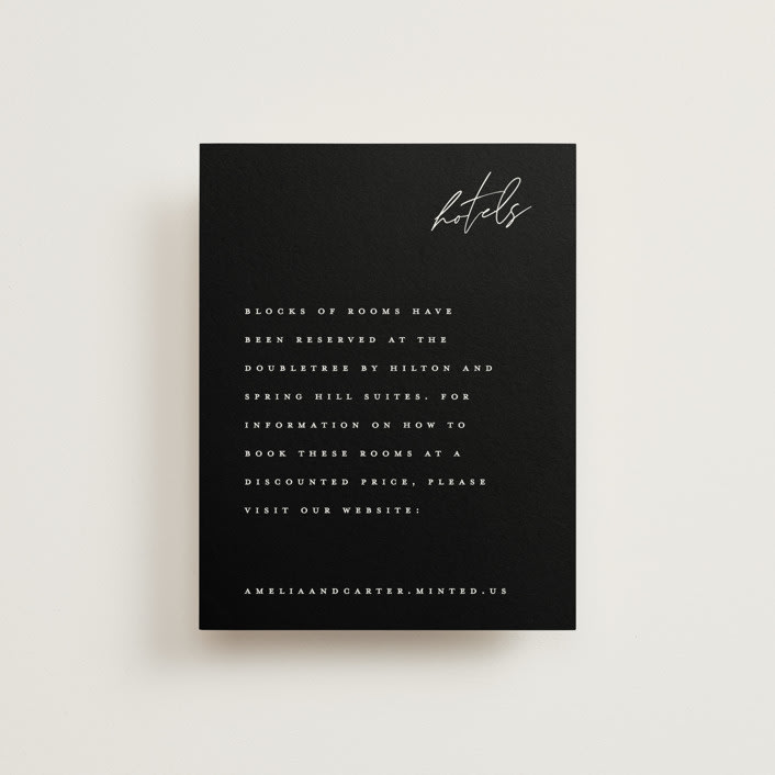 "Slate" - Direction Cards in Bridal Veil by Up Up Creative - Front