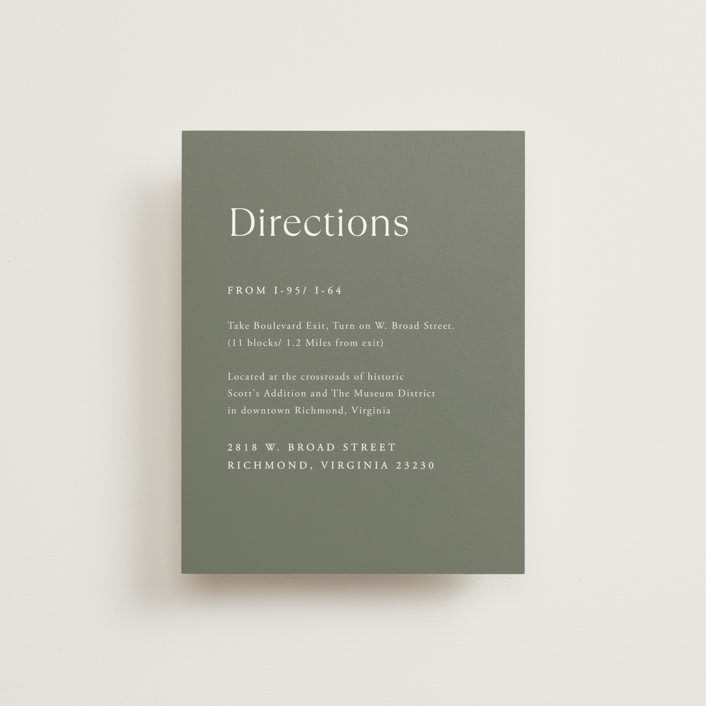 "Modern Bookmark" - Direction Cards in Cactus by Jill Means - Front