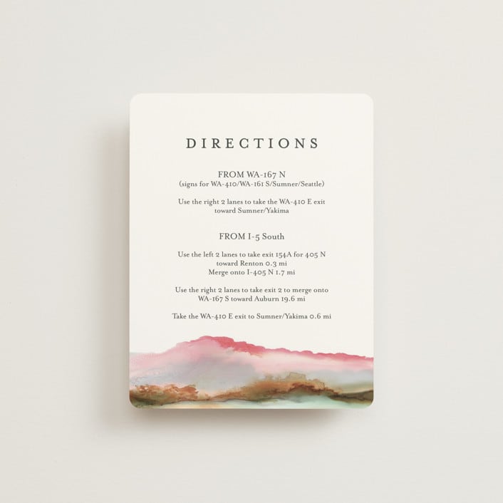 "Sedona" - Direction Cards in Desert Sands by Itsy Belle Studio - Front