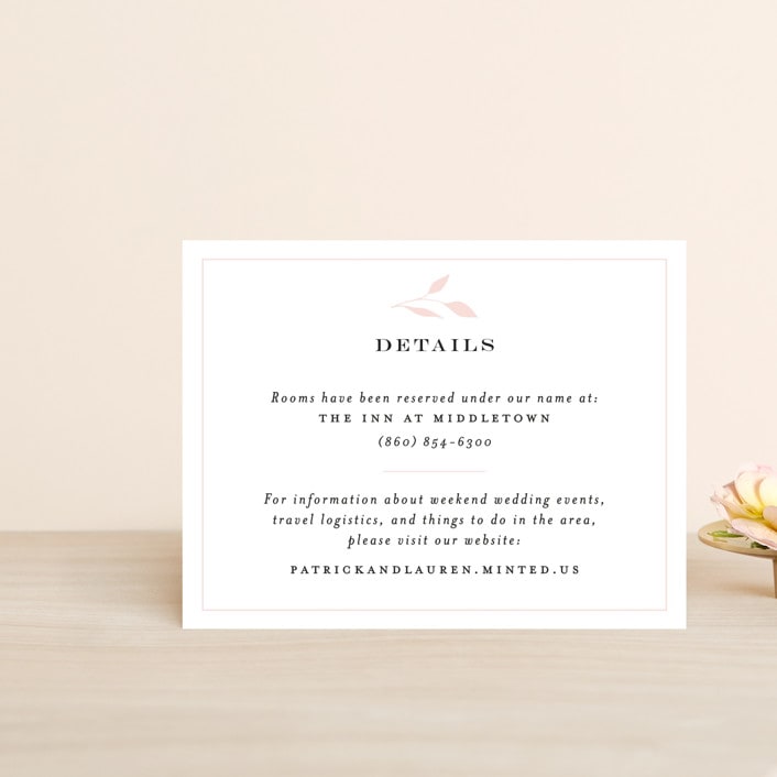 "Emblem" - Direction Cards in Petal by Kimberly FitzSimons - Front