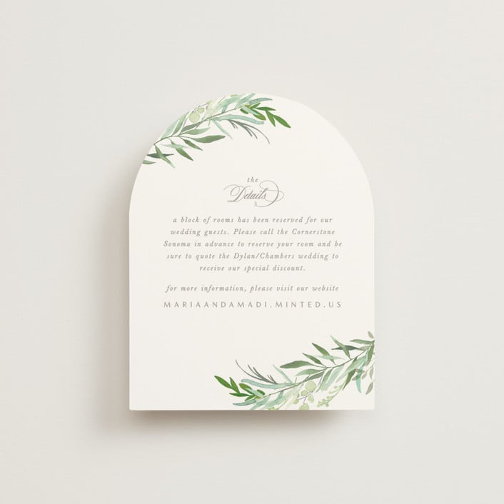 "I do" - Direction Cards in Fern by Creo Study - Front