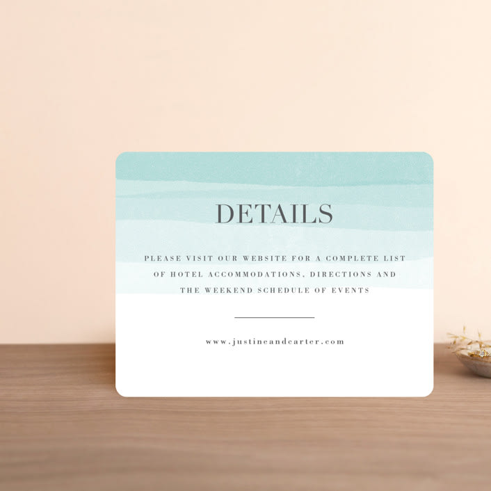 "Old Post Road" - Direction Cards in Sea Salt by Jennifer Wick - Front