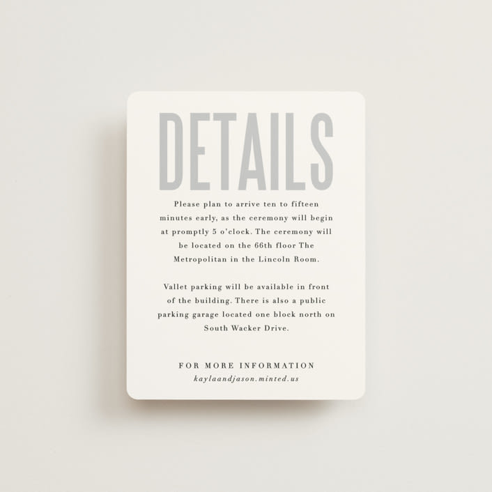 "Monumental" - Direction Cards in Cotton by Jessie Steury - Front