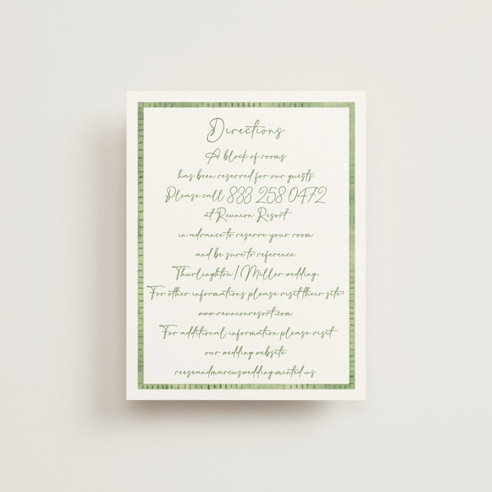 "Tropical Dreams" - Direction Cards in Jungle by Petra Kern - Front