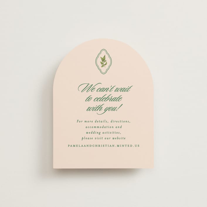 "Scripted" - Direction Cards in Emerald by Creo Study - Front