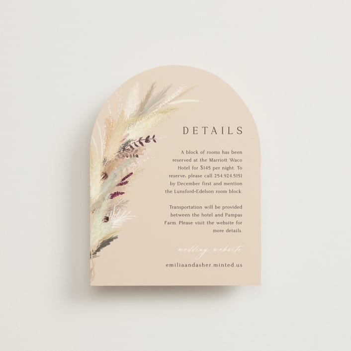 "Bohemian Pampas" - Direction Cards in Sand by Kaydi Bishop - Front