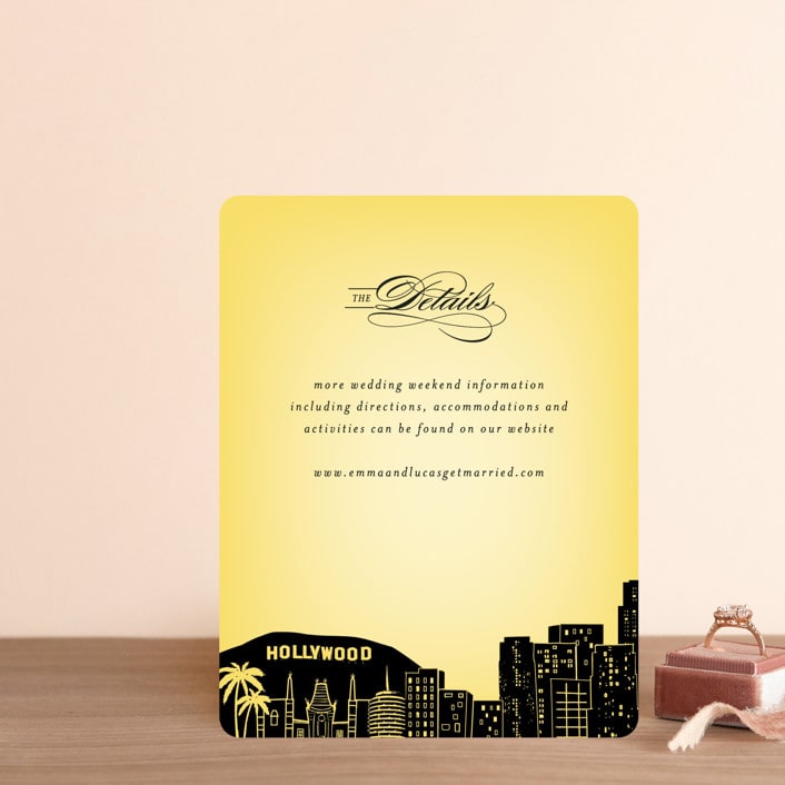 "Big City - Los Angeles" - Direction Cards in Lemondrop by Hooray Creative - Front
