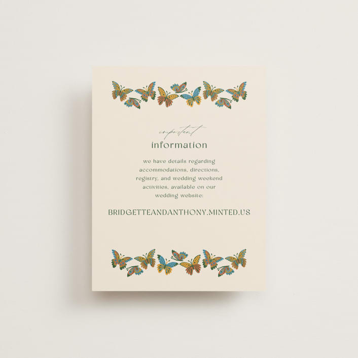 "Flutter" - Direction Cards in Sunset by Jen Owens - Front