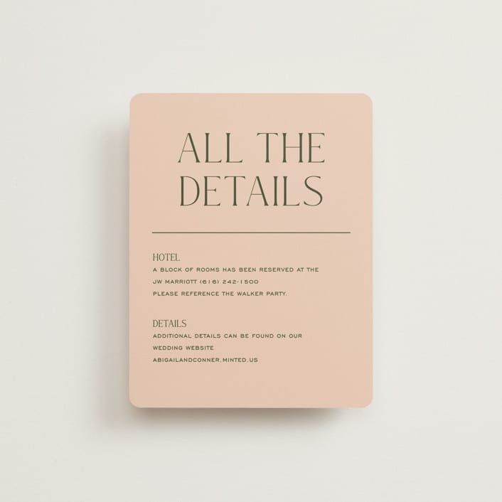 "Martini" - Direction Cards in Olive by Pixel and Hank - Front