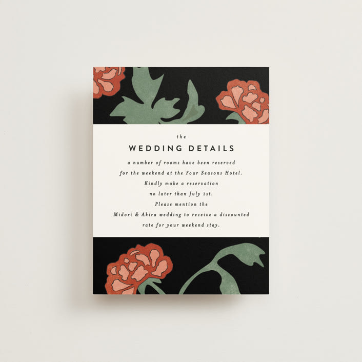 "Kota" - Direction Cards in Onyx by Nazia Hyder - Front