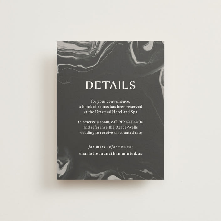 "marbled agate" - Direction Cards in Iron by Kimberley Henze - Front