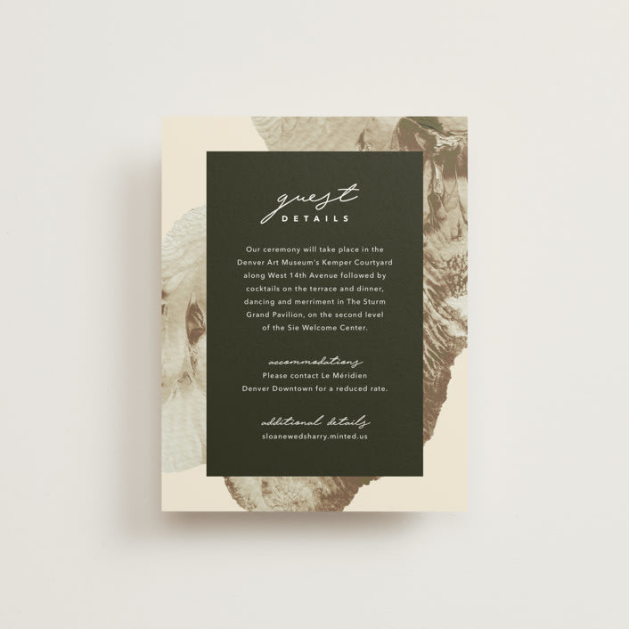 "Organic Elegance" - Direction Cards in Sand by Carrie Moradi - Front