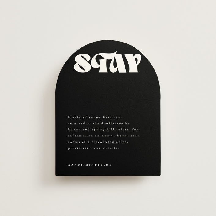 "boba" - Direction Cards in Onyx by Up Up Creative - Front