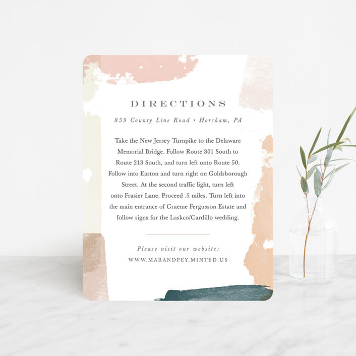 "Overlapping" - Direction Cards in Blush by Jennifer Wick - Front
