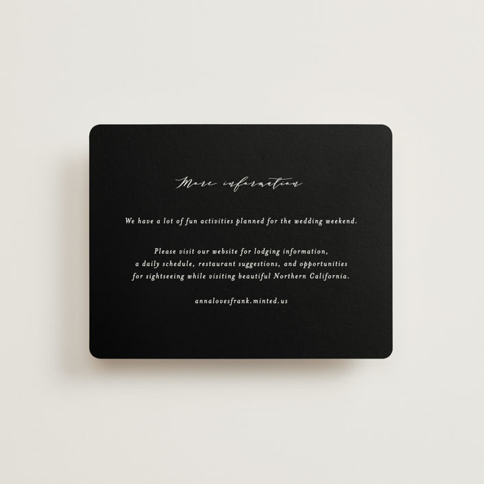 "Classically Us" - Direction Cards in Cotton by Simona Camp - Front