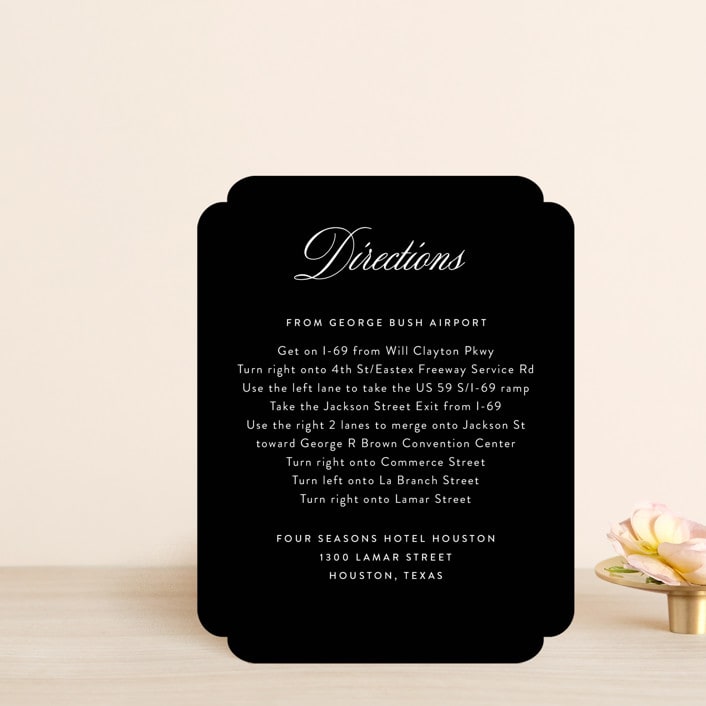 "our moment" - Direction Cards in Tuxedo by Jill Means - Front