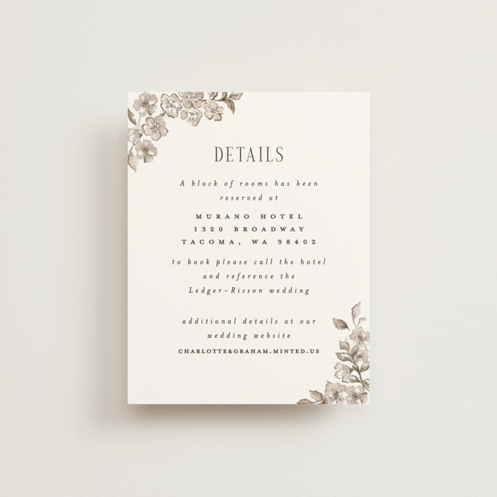 "Daphne" - Direction Cards in Sepia by Itsy Belle Studio - Front