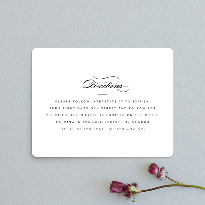 "Waltz" - Direction Cards in Tuxedo by Lori Wemple - Front