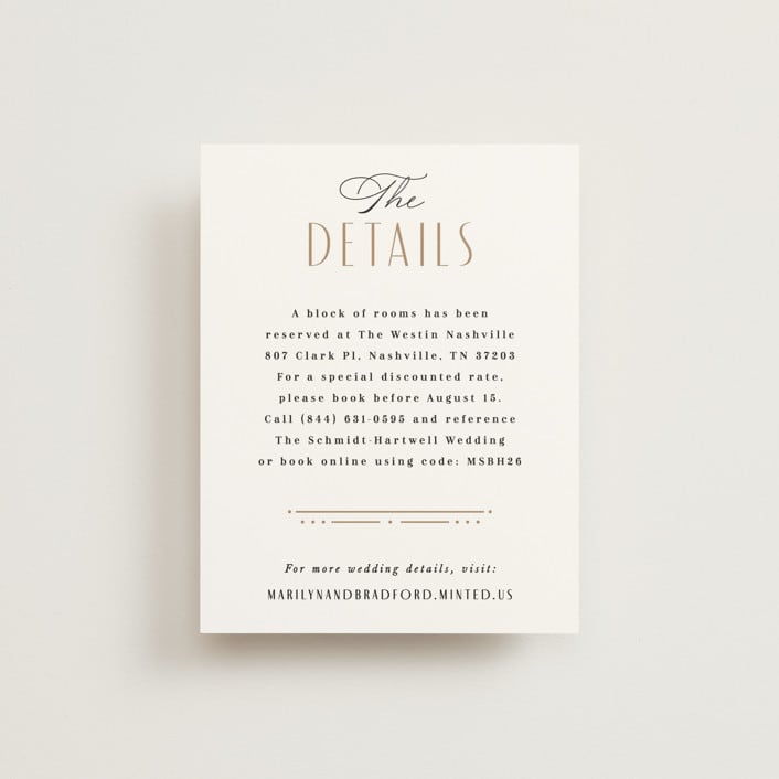 "Encapsulated" - Direction Cards in Black Tie by Hooray Creative - Front