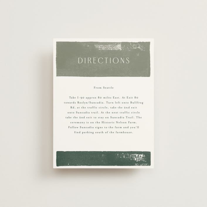 "Foothills" - Direction Cards in Grass by Alethea and Ruth - Front