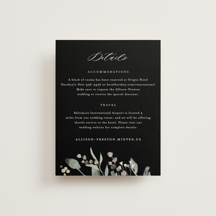 "Enchanted fields" - Direction Cards in Noir by Jennifer Wick - Front