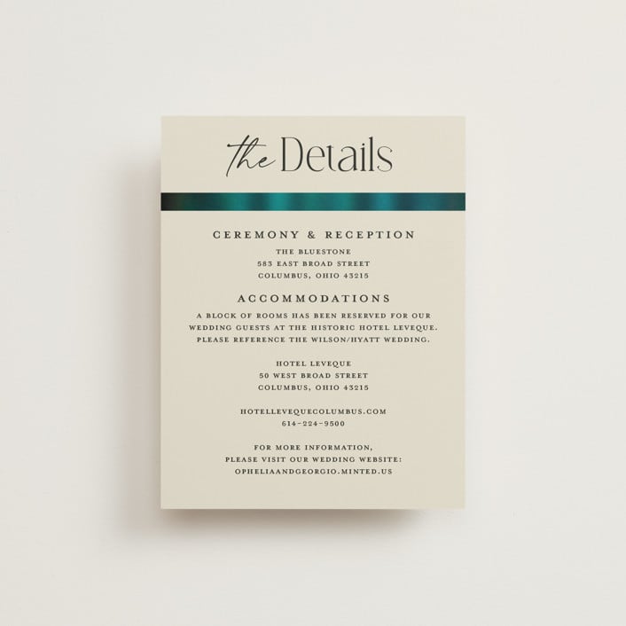 "Spectrum" - Direction Cards in Teal by Heather Schertzer - Front