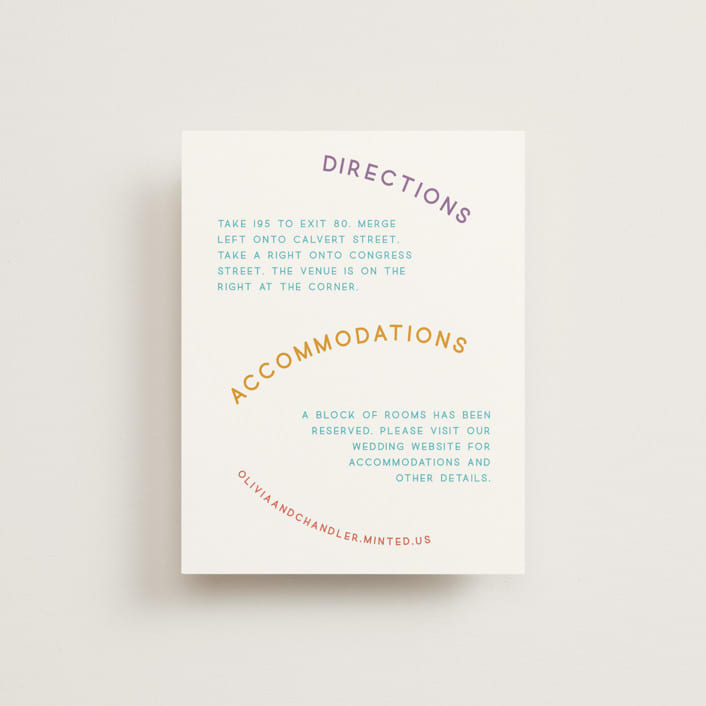 "rainbow 2.0" - Direction Cards in Light Hearted by Deborah Chou - Front