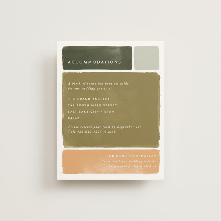 "Concord" - Direction Cards in Moss by Robert and Stella - Front