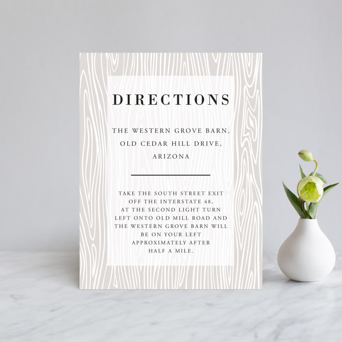 "Rustic Grain" - Direction Cards in Ashwood by Oma N. Ramkhelawan - Front