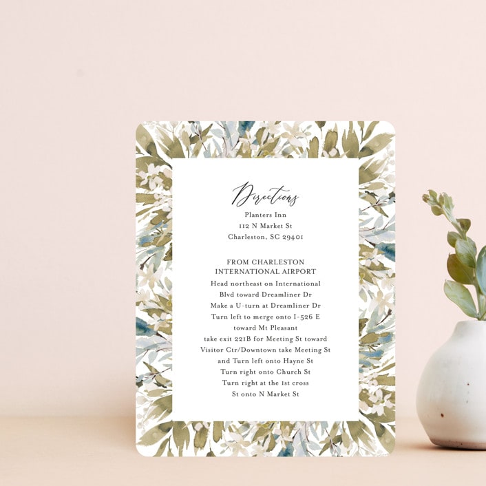 "Wedding Festive" - Direction Cards in Frost by Chris Griffith - Front