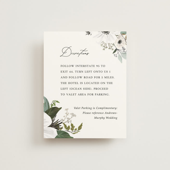 "Inverness" - Direction Cards in Pistachio by Nicole Whiddon - Front