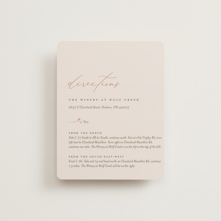 "a hundred years" - Direction Cards in Burnt Umber by Robin Ott - Front