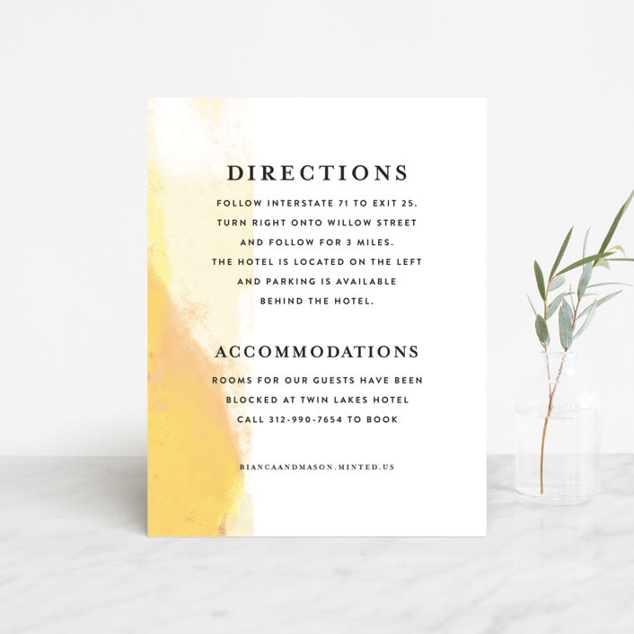 "Upper Block" - Direction Cards in Daisy by Lea Velasquez - Front