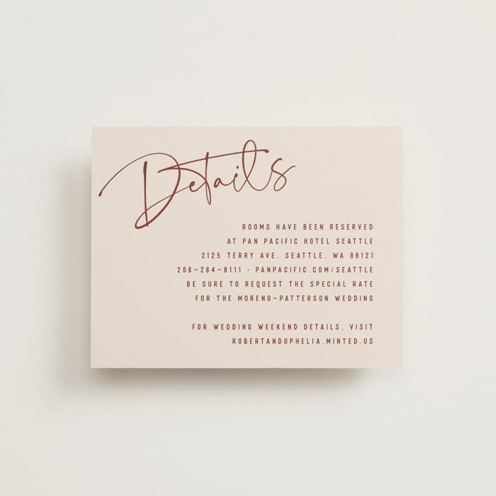 "Millennial" - Direction Cards in Rose by Hooray Creative - Front