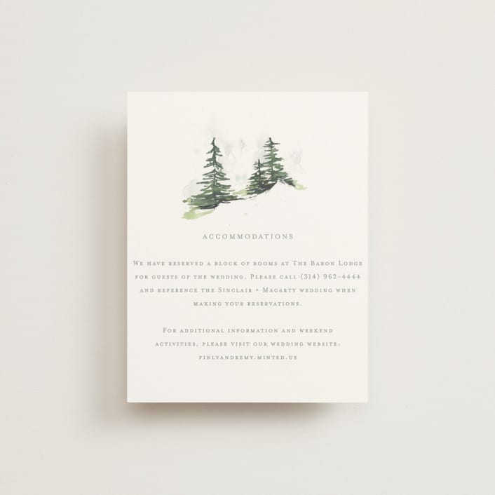 "On the Slopes" - Direction Cards in Fog by Mere Paper - Front