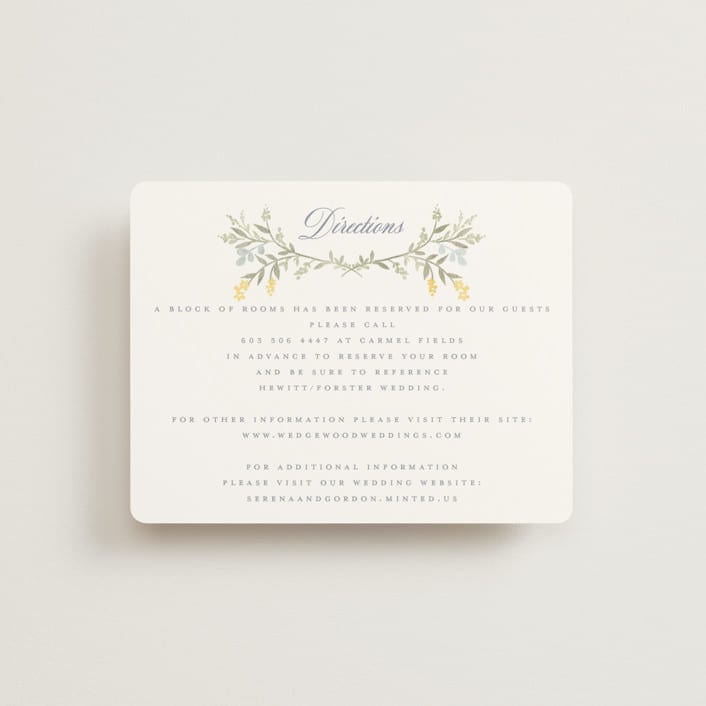 "Monogrammed" - Direction Cards in Spring by Petra Kern - Front