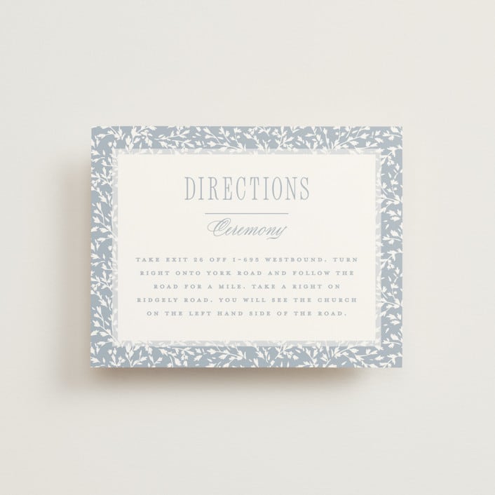 "Hartford" - Direction Cards in Powder by Erin L. Wilson - Front