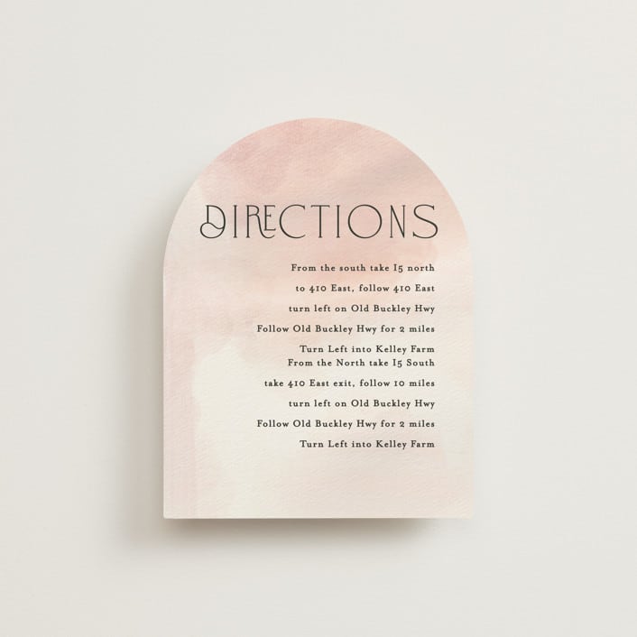 "First light" - Direction Cards in Blush by Itsy Belle Studio - Front