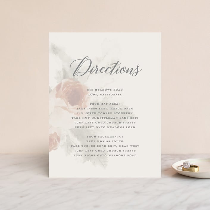 "rose drop" - Direction Cards in Rose by Cass Imagines - Front
