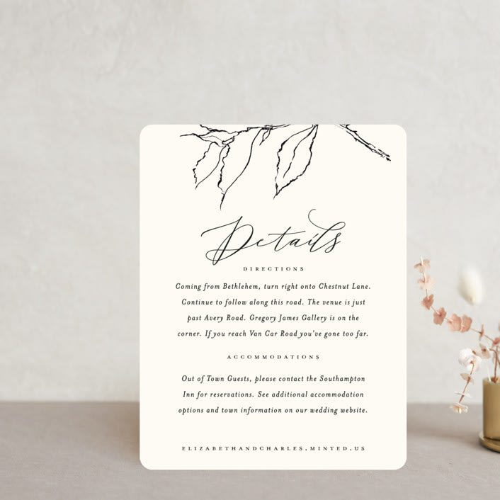 "Elysium" - Direction Cards in Linen by Design Lotus - Front