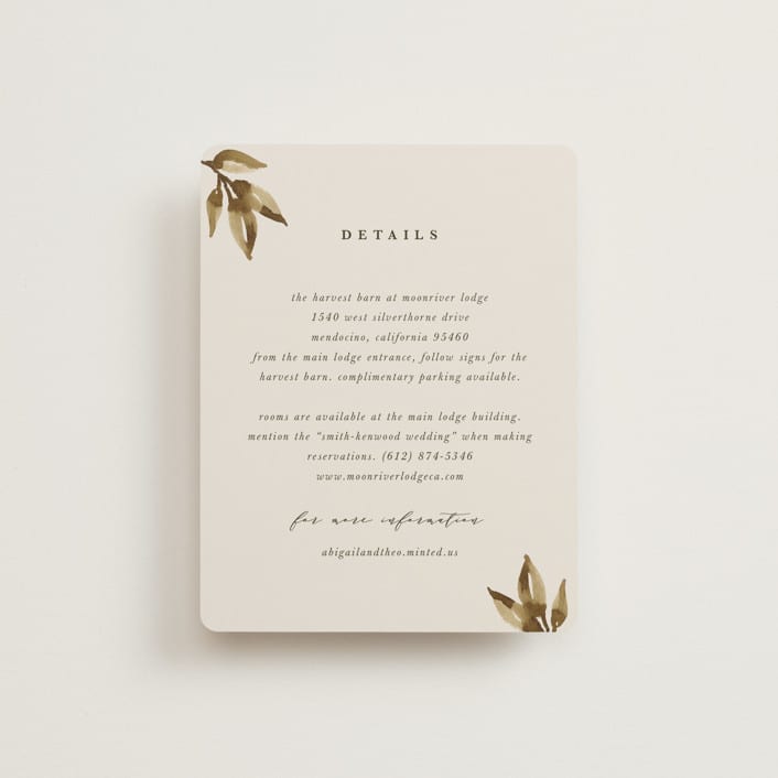 "botanical portrait" - Direction Cards in Leather by Kate Ahn - Front