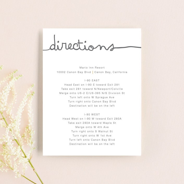 "The Happy Couple" - Direction Cards in Tangerine by R studio - Front