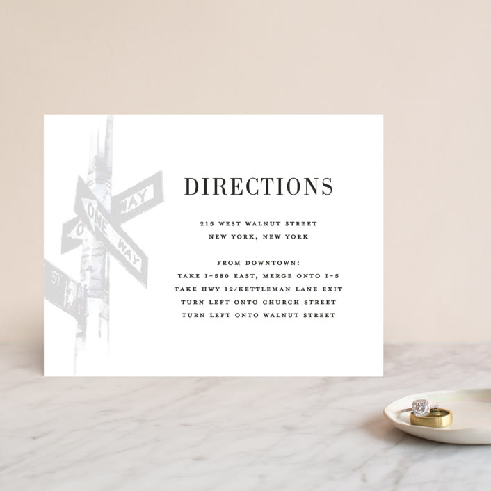 "Bold city" - Direction Cards in Ivory by Cass Imagines - Front