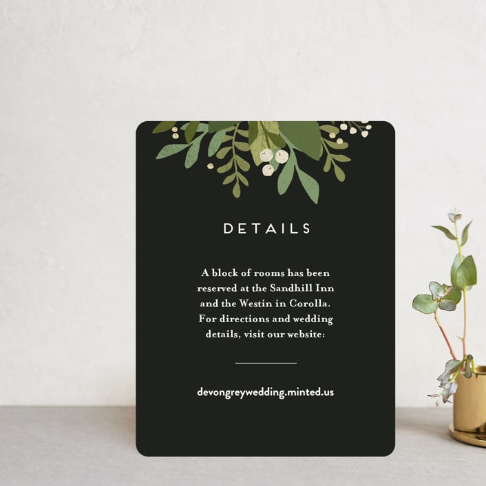 "Laurel of Greens" - Direction Cards in Midnight by Jennifer Wick - Front