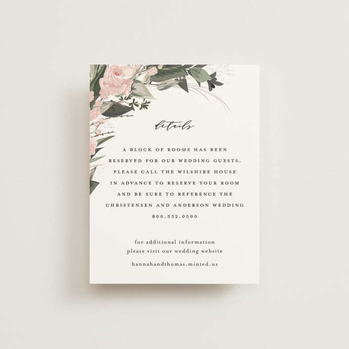 "Ivory Ring" - Direction Cards in Blush by Susan Moyal - Front